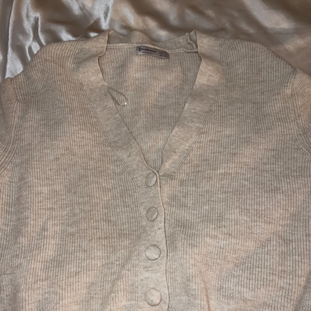 Stradivarius Clothing button-up Cardigan - beige